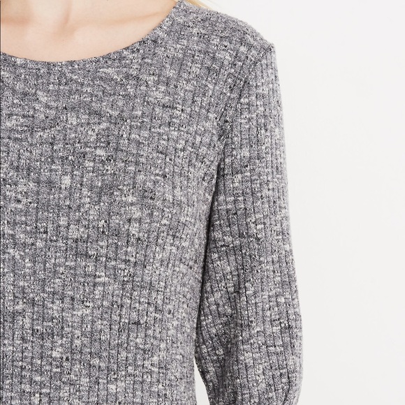 Madewell Ribbed Bubble-Sleeve Dress in grey - Picture 4 of 6